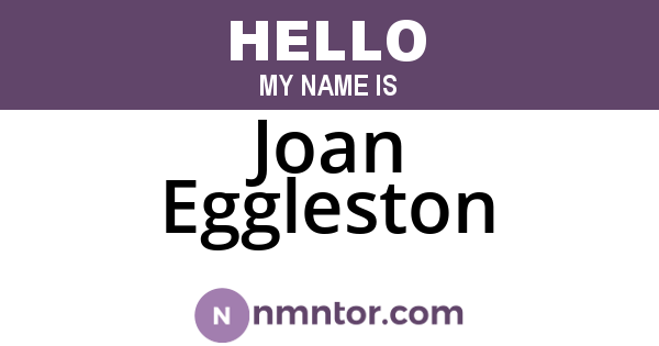 Joan Eggleston