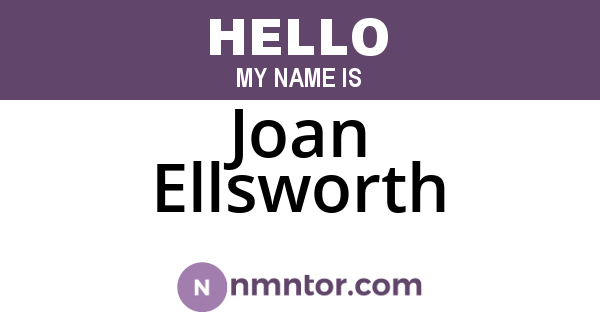 Joan Ellsworth