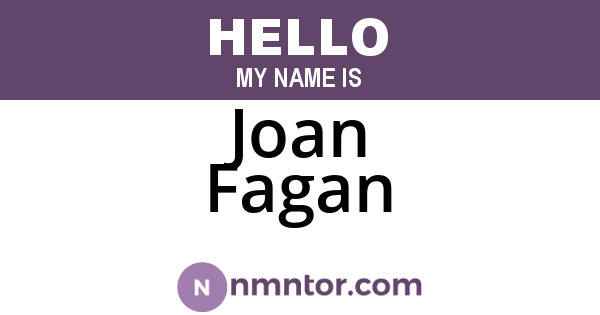 Joan Fagan