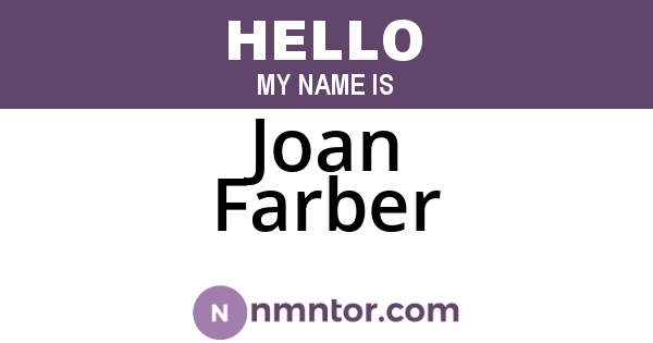 Joan Farber