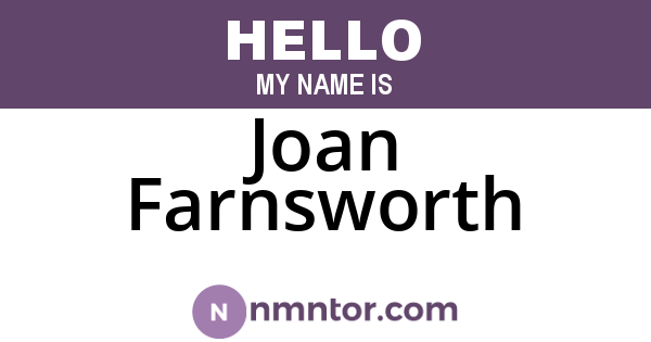 Joan Farnsworth