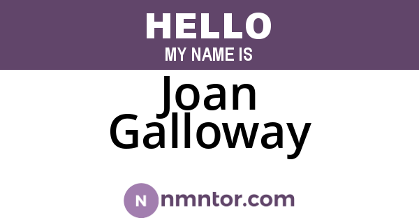 Joan Galloway