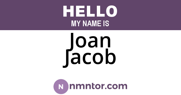 Joan Jacob