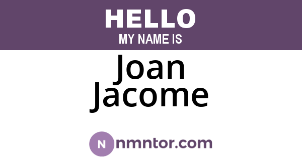 Joan Jacome