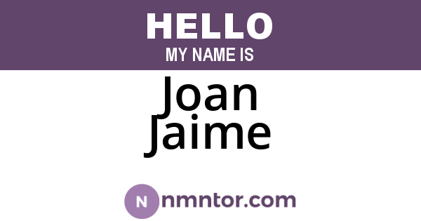 Joan Jaime