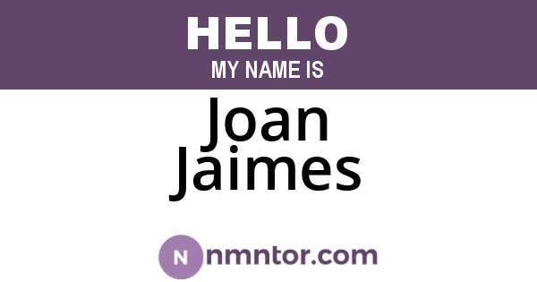 Joan Jaimes