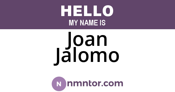 Joan Jalomo