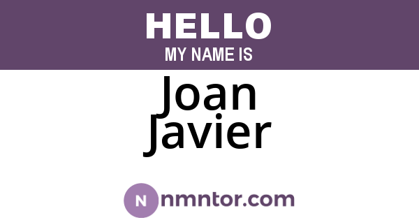 Joan Javier