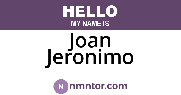 Joan Jeronimo
