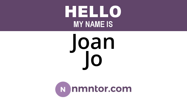 Joan Jo