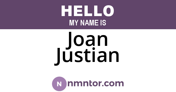 Joan Justian