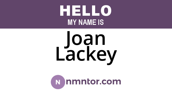 Joan Lackey