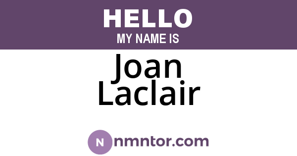 Joan Laclair
