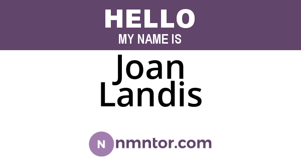 Joan Landis