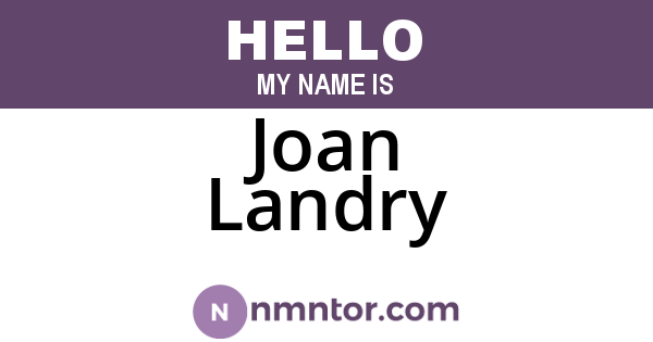 Joan Landry