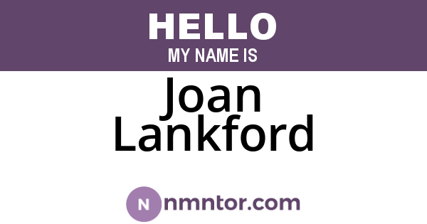 Joan Lankford