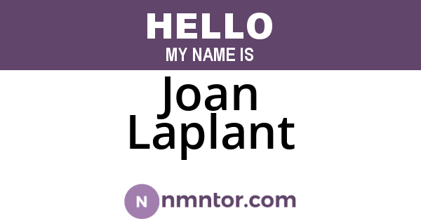 Joan Laplant