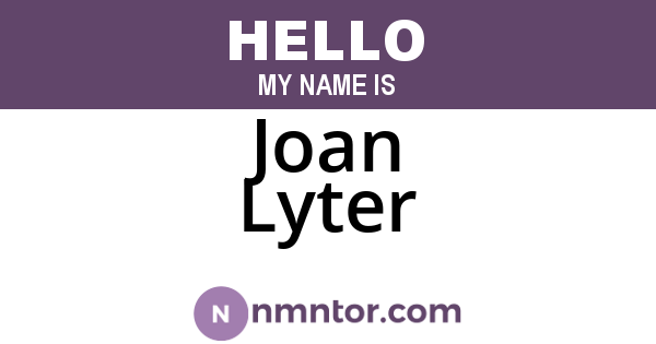 Joan Lyter