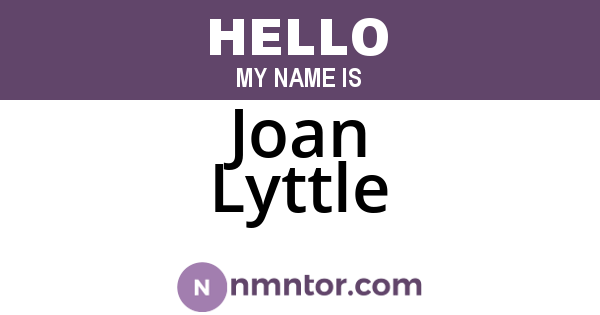 Joan Lyttle