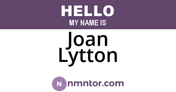 Joan Lytton