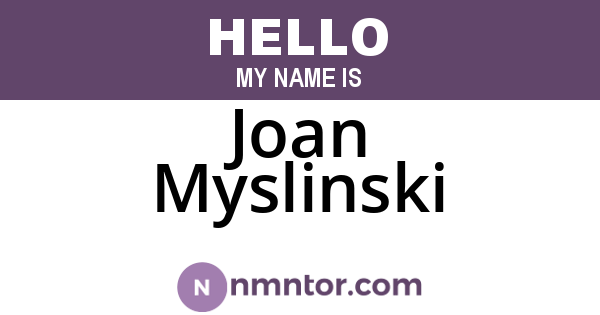 Joan Myslinski