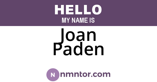 Joan Paden