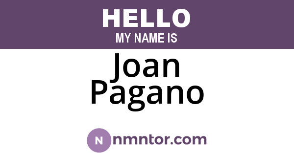 Joan Pagano