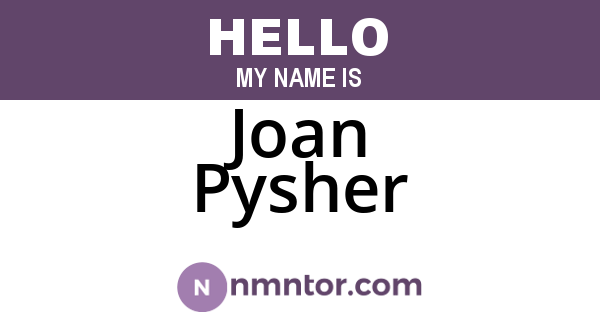 Joan Pysher