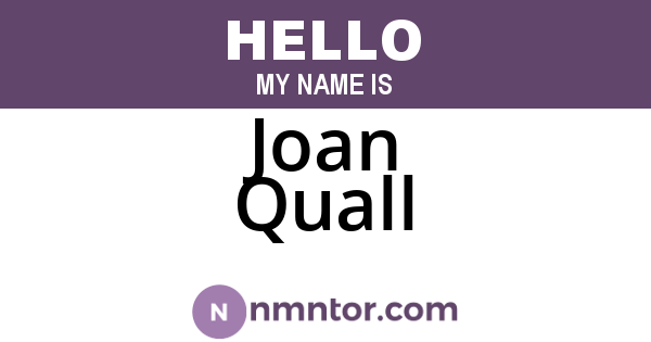 Joan Quall