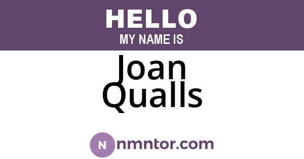 Joan Qualls