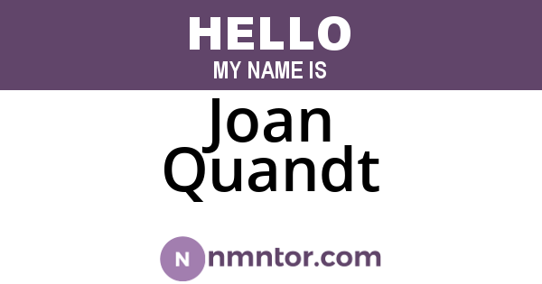 Joan Quandt