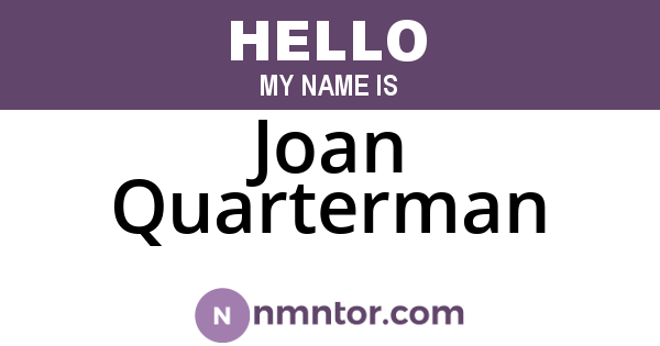 Joan Quarterman