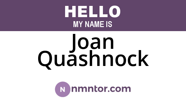 Joan Quashnock