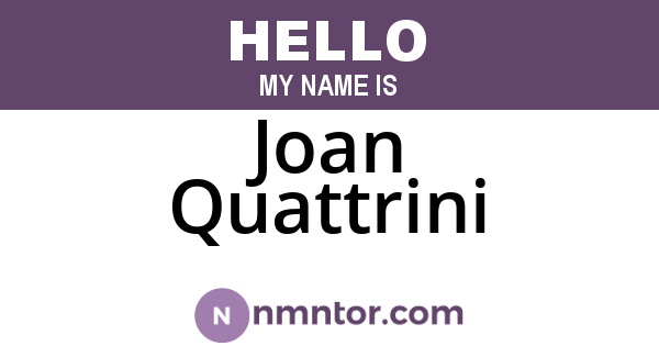 Joan Quattrini