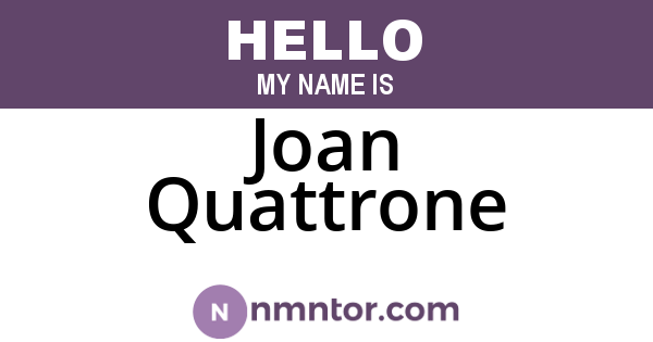 Joan Quattrone
