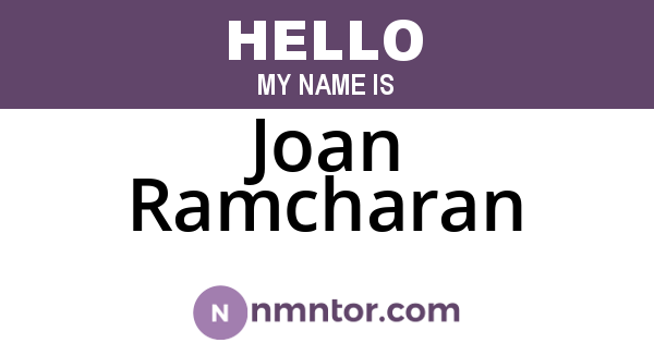 Joan Ramcharan