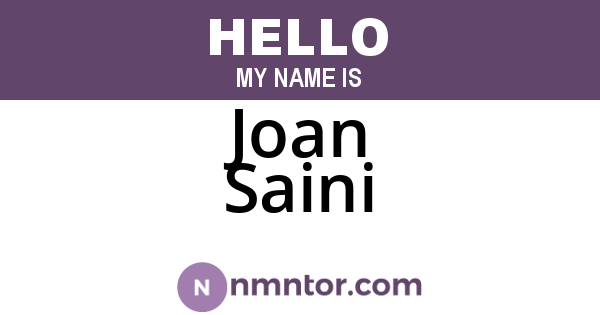 Joan Saini