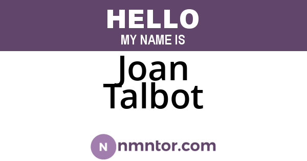 Joan Talbot