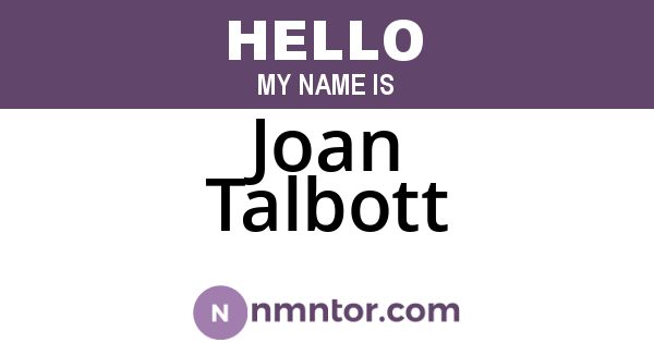 Joan Talbott
