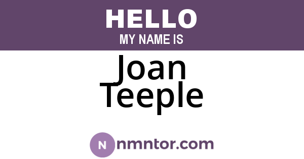 Joan Teeple