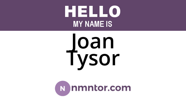 Joan Tysor