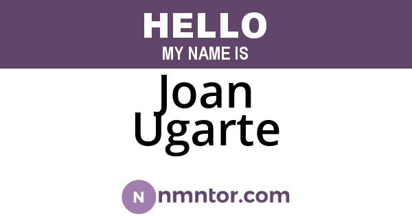 Joan Ugarte