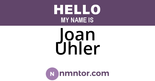 Joan Uhler