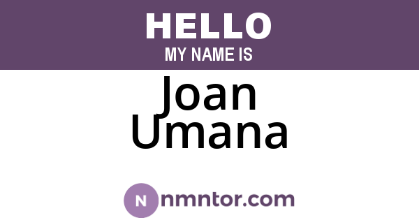 Joan Umana