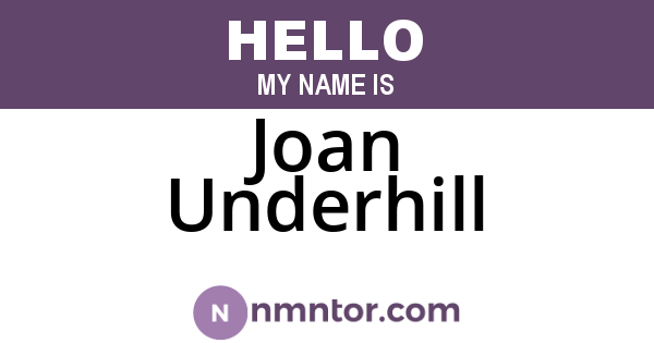 Joan Underhill