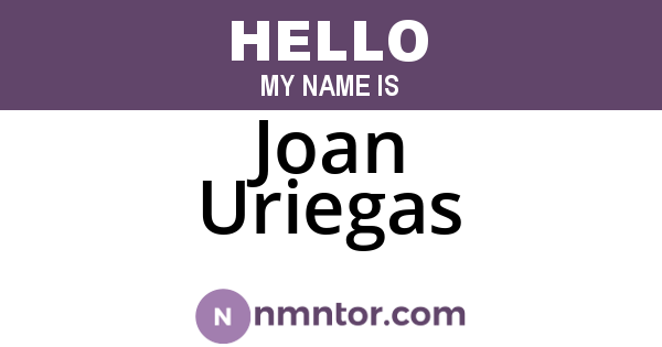 Joan Uriegas