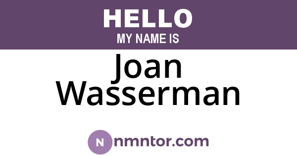 Joan Wasserman