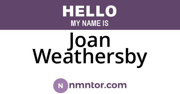 Joan Weathersby