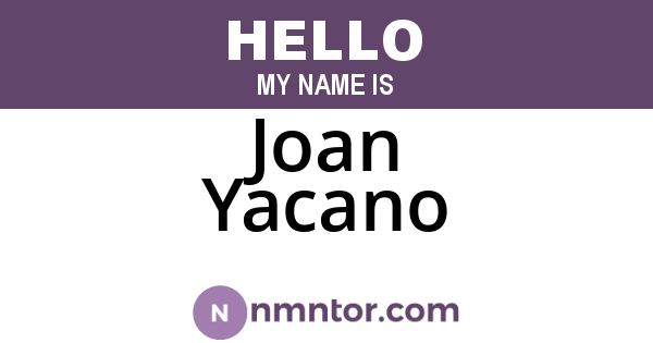 Joan Yacano