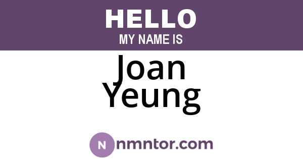 Joan Yeung